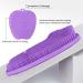 Non-Slip Shower Foot Scrubber Mat with Silicone Brush - Purple - Buy Online on GoSupps.com