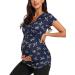 Love2Mi Maternity Nursing Shirt - Short Sleeve V-Neck Breastfeeding Tee | Pregnancy M Flower 95 - Buy Online on GoSupps.com
