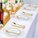 175Pcs Gold Plastic Dinnerware Set for 25 Guests Disposable Lace Plates for Party Includes: 25 Dinner Plates 25 Dessert Plates 25 Gold Silverware Set 25 Cups 25 Napkins - Buy Online on GoSupps.com