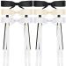6Pcs Hair Bows for Women Satin Ribbon Hair Bows with Metal Clips Tassel Bowknot Hair Clips with Long Tail Hair Barrettes with Bow Accessories(White Black Beige)
