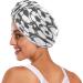 Buy Black White Football Dry Hair Cap - 2 Piece Quick Drying Towel Set with Button Headband | Super Absorbent & Soft Comfort | International Shipping Available - Buy Online on GoSupps.com