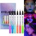  Dgayaeic Set of Colorful Eyeliners | Smooth and Waterproof Glitter Eyeliner Pencil | Long-Lasting Shiny Pigmented Makeup Pen for Girls and Women Evening Parties and Performances - Buy Online on GoSupps.com