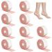Timgle 10 Rolls 2 x 5 Yards Moleskin for Feet Blister Tape Soft Cotton Moleskin Tape Adhesive Blister Prevention Tape for Sensitive Skin Calluses Other Skin Irritations