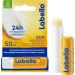 LABELLO Sun ProtectProtection Solaire FPS 50 (1 x 5 5 ml) stick l vres protection UVA/UVB & hydratation 24 h baume l vres au beurre de karit et huiles naturelles enrichies en vitamines C & E 4.8 g (Lot de 1) Sun Protect FPS 50