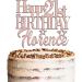 Personalised Acrylic Birthday Cake Topper by KreateSquare - Customised With Any Name Any Age Custom Colour Birthday Cake Decoration (Rose Gold) - Buy Online on GoSupps.com