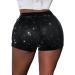 High Waisted Sequin Shorts for Women - Glitter Rave Booty Metallic Shorts - Casual Halloween Party Pants - Black (Small) - Buy Online on GoSupps.com