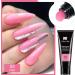 Pink Poly Nail Gel Kit: 15ML Clear Builder Gel, Slip Solution, Nail Forms Tips - All-in-one Starter Kit for Nail Art Beginners - Buy Online on GoSupps.com