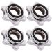 Fleymu dumbbells dumbbell locks Feasting Feather locks short dumbbell spinlock springs clip neck band dumbbell clamp star closure for dumbbell bars (4 pieces)