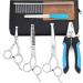 Freewindo Dog Grooming Kit - Round Tip Scissors & Stainless Steel Clippers - 6 in 1 Pet Grooming Set for Dogs and Cats - Buy Online on GoSupps.com