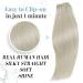 Buy Runature Clip In Extensions - Real White Blonde Remy Hair 80g 25cm 10 Inch Affordable 7PCs Set - Buy Online on GoSupps.com
