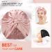 Silk Hair Wrap Set - 3-Piece Bonnet for Natural Curly Hair (Black, Rose Gold, Green) - Buy Online on GoSupps.com