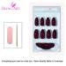 Shop Bling Art Brown Red Stiletto Almond False Nails - 24 Long Tips with Glue | Premium Artificial Nails for Stunning Looks - Buy Online on GoSupps.com