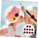 SHINEOFI 10pcs Diy Accessories Hair Barrettes Sewing Crochet Flowers Diy Headdress Supplies Petals Patch Claret 4X4X1.5CM - Buy Online on GoSupps.com