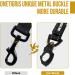 Oneigris Bolt Short Guide Dog Leash 30cm - Reflective Nylon Tiger Tooth Clip Soft Upholstery for Medium & Large Dogs - Stylish S Black - Buy Online on GoSupps.com