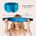 Zenssia Satin Silk Sleep Mask | Cozy Peacock Blue Blackout Eye Mask for Men & Women | Adjustable Padded Blindfold for Sleep - Buy Online on GoSupps.com