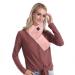 Wooxgehm heated scarf removable adjustable neck USB heating scarf a key switch 3 temperatures heated plush scarf promotes blood circulation pink