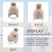 XIAOHAWANG Winter Baby Hat with Velvet Lining and Pompom | Toddler Kids Beanie for Girls and Boys 6-18 Months - Beige - Buy Online on GoSupps.com