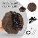 FESHFEN Claw Clip Messy Bun Hair Piece - Light Brown Mix Natural Blonde Curly Wavy Updo Chignon Scrunchie for Women - Buy Online on GoSupps.com