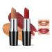 Anglicolor 2PCS Metallic Glitter Lipstick Lipstick Highly Pigmented Glitter lipstick Moisturising Velvety smooth application Creamy sculpted design lipstick (#10+#11)