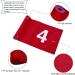 Set of 4 Red Numbered Solid Golf Flags - 8L x 6H Mini Putting Green Flags - 420D Nylon Pin Flag - Indoor/Outdoor Use - Buy Online on GoSupps.com