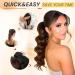 Long Wavy Dark Brown Ponytail Extension - Real Hair Claw Clip In Braid 60cm | Shop Now! - Buy Online on GoSupps.com