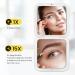 LONTAN Compact Travel Mirror 15X Magnification | Black Pocket Makeup Mirror for Handbag | Small Magnifying Mirror Gift for Girls | Square 8.5cm x 8.5cm - Buy Online on GoSupps.com