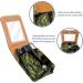 Stylish Leather Lipstick Case with Mirror - Mini Organizer for Lip Gloss & Lipstick - Peacock Feather Design - Buy Online on GoSupps.com