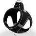 Joyal dog harness reflective soft padded dog dishes air-mesh breathable breast dishes for small medium-sized dogs L black L-breast: 47-55cm black
