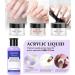 Acrylic Nail Kit - White Pink Clear Powder & Liquid, Electric Nail Clipper, Top Base Coat, Tips, Forms & DIY Art Tools - Beginner Set - Buy Online on GoSupps.com