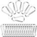 50 Mini Aluminum Carabiner Clips - Bulk Pack for Camping Hiking & Travel - Silver Key Ring Hooks - Buy Online on GoSupps.com