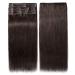 Clip In Extensions - Real Remy Human Hair 8pcs 18clips 90g 40cm Dark Brown (#2) - Premium Quality Hair Extensions - Buy Online on GoSupps.com