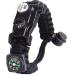 Survival bracelet with compass thermometer emergency whistle flashlight and tool with saw function blades and screwdriver