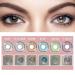Very covering and natural contact lenses silicone comfort novelty colored - 1 pair (2 pieces) - Dia 14.50 - Without strength 0.00 diopters (C -hazel)