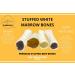 White Stuffed Marrow Bones - *(Pack of 5-6 INCH)* - Marrow Bones for Dogs - (Beef/Sweet Potato/Bacon and Cheese OR PB Stuffed) - Dog CHEW Treat - 100% Natural - Dog Bone (5 Pack - Beef) - Buy Online on GoSupps.com