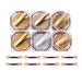 Chrome Nail Powder 6 Boxes Aurora Magic Mirror Effect Nail Powder Dust Manicure Pigments Holographic Nail Glitter Sequins for DIY Nail Art Design Decoration (Gold)