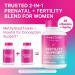 Pink Stork His and Hers Fertility Bundle: Fertility Supplements for Women Fertility Supplements for Men Fertility Prenatal Vitamin Vitex Inositol Folate Vitamin B6 60 Capsules - Buy Online on GoSupps.com
