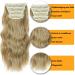 Hair Clip-In Extensions - Long Double Weft Synthetic Blonde Braid 50cm | Cheap Full Head 4-Pcs Wig with Highlights for Women - Buy Online on GoSupps.com