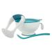 Nuby Garden Fresh Mash N' Feed Baby Food Bowl with Spoon and Food Masher - White/Aqua