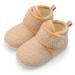 JIASUQI Baby Boys Girls Booties Toddler Soft Winter Boots House Slippers Infant Warm Socks Anti Skid Newborn Crib Shoes 2-2.5 Years Camel