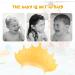 RosewineC Crown Shape Baby Shower Cap - Eye and Ear Protection for Kids 6 Months to 9 Years - Adjustable Bath Hat - Yellow - Buy Online on GoSupps.com