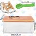 Buy Homury Transparent Sand Bathroom for Hamsters - Sand Bath Container with Ladder Natural Wood Cover & Shovel | Ideal Hamster Bathing Solution - Buy Online on GoSupps.com