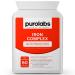 Iron Complex Supplement - 60 Vegan Capsules - Gentle Iron Bisglycinate - for Men and Women - with Vitamin C Folic Acid B2 and B12 - Made in The UK by Purolabs