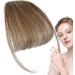 Bang Clip in Hair Extensions Human Hair Bangs Extensions | Natural Color Clip on Neat Bangs Hair Extension Human Hair Bangs Extensions Stylish Hair Bangs Fringe Hairpieces Light Brown - Buy Online on GoSupps.com