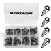 Thkfish fishing rod repair top ring rod ring fishing rod parts tip tops stainless steel ceramic top rings 80 piece/30 pieces silver frame color - 80 piece