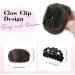 REECHO 2 PCS Mini Claw Clip in Messy & Cat Ears Hair Bun Extensions Wig Accessory Updo Hairpieces for Women Girls (Pack of 2-3" Straight Cool Dark Brown) Pack of 2 - 3" Straight Cool Dark Brown - Buy Online on GoSupps.com