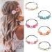 RTITCOPE Handmade Flower Crown Set - Adjustable Rose Wreath Hair Bands for Wedding, Party, and Boho Style - 6Pcs - Buy Online on GoSupps.com