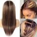 Bele Ombre 4/27 22 inch Straight Human Hair Wig | 13x6 T-Part Lace Front | Brazilian Glueless Wig for Black Women - Buy Online on GoSupps.com