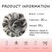 JJstar Messy Hair Bun Scrunchies - Gray & White Tips | Curly Wavy Chignons for Women & Girls - Buy Online on GoSupps.com