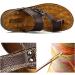 Men's Cowhide Orthopedic Bunion Correction Sandals - Brown, Size 9.5 | Bunion Corrector Flip Flops for Summer Hiking & Travel - Buy Online on GoSupps.com