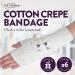 Cotton Crepe Bandages 7.5cm x 4.5m - Box of 6 | Medical Grade, One Size Fits All - Buy Online on GoSupps.com